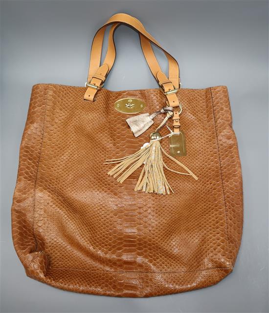 A Mulberry snakeskin shoulder bag